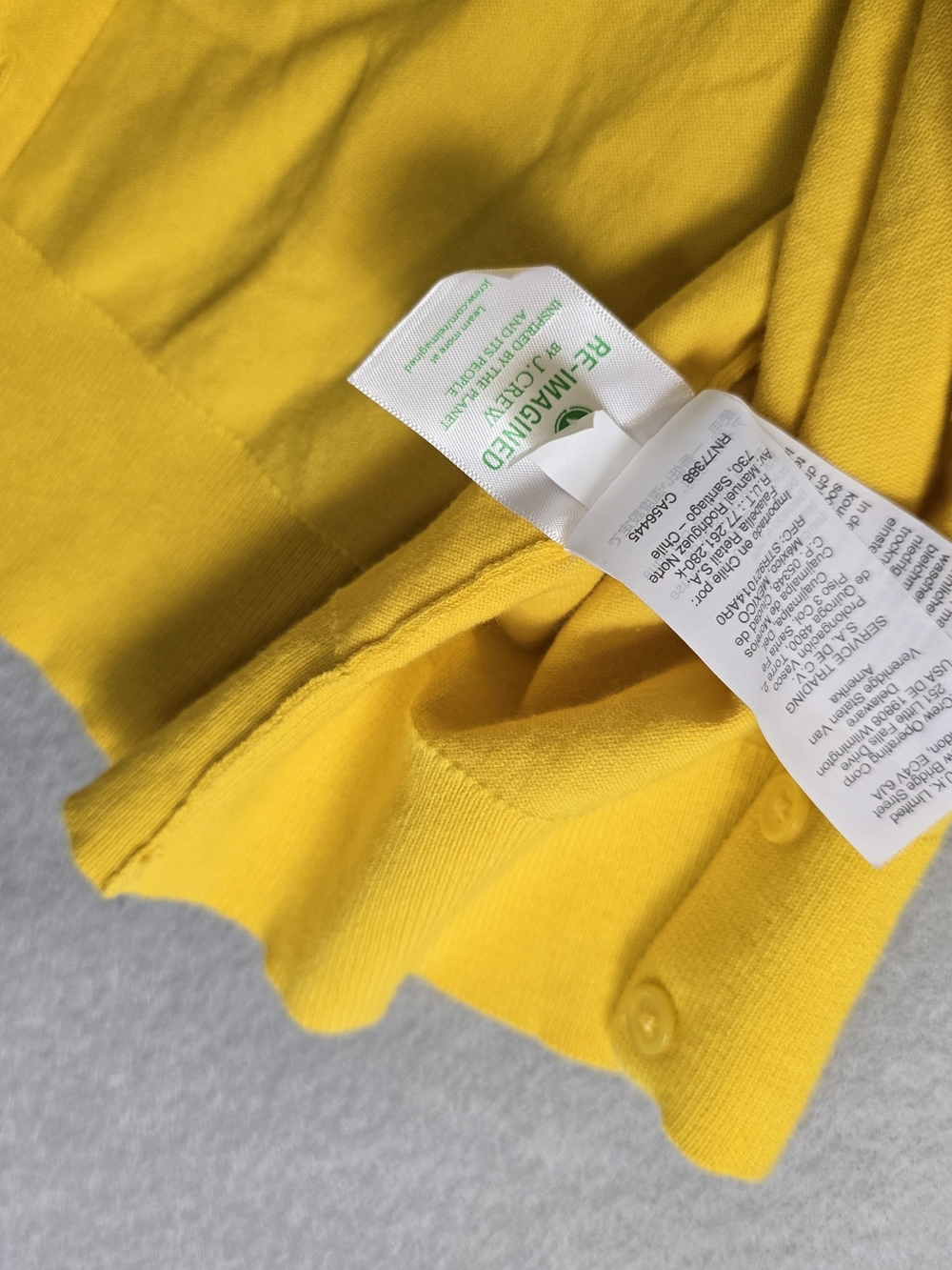 J. Crew Bright Yellow Crewneck M Button-Front Cardigan Preppy Classic Casual - Picture 6 of 7